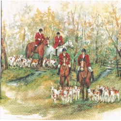 Serwetka  -2390-   ,konie,polowanie